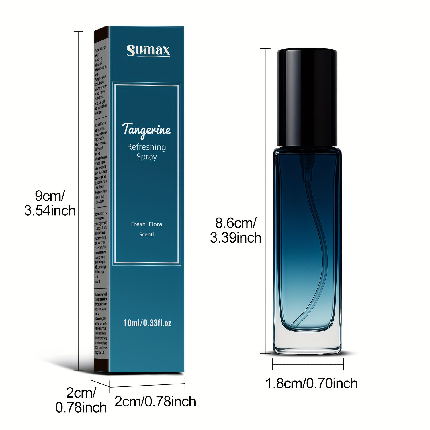 SUMAX Mens & Womens Citrus Deodorizing Fragrance Spray  Long-Lasting Fresh Citrus Aroma in a Sleek Travel Bottle