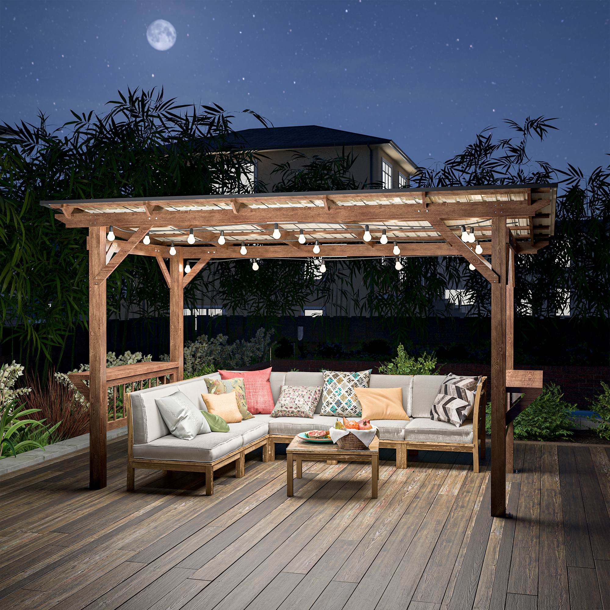 Wood Gazebo With Metal Roof
