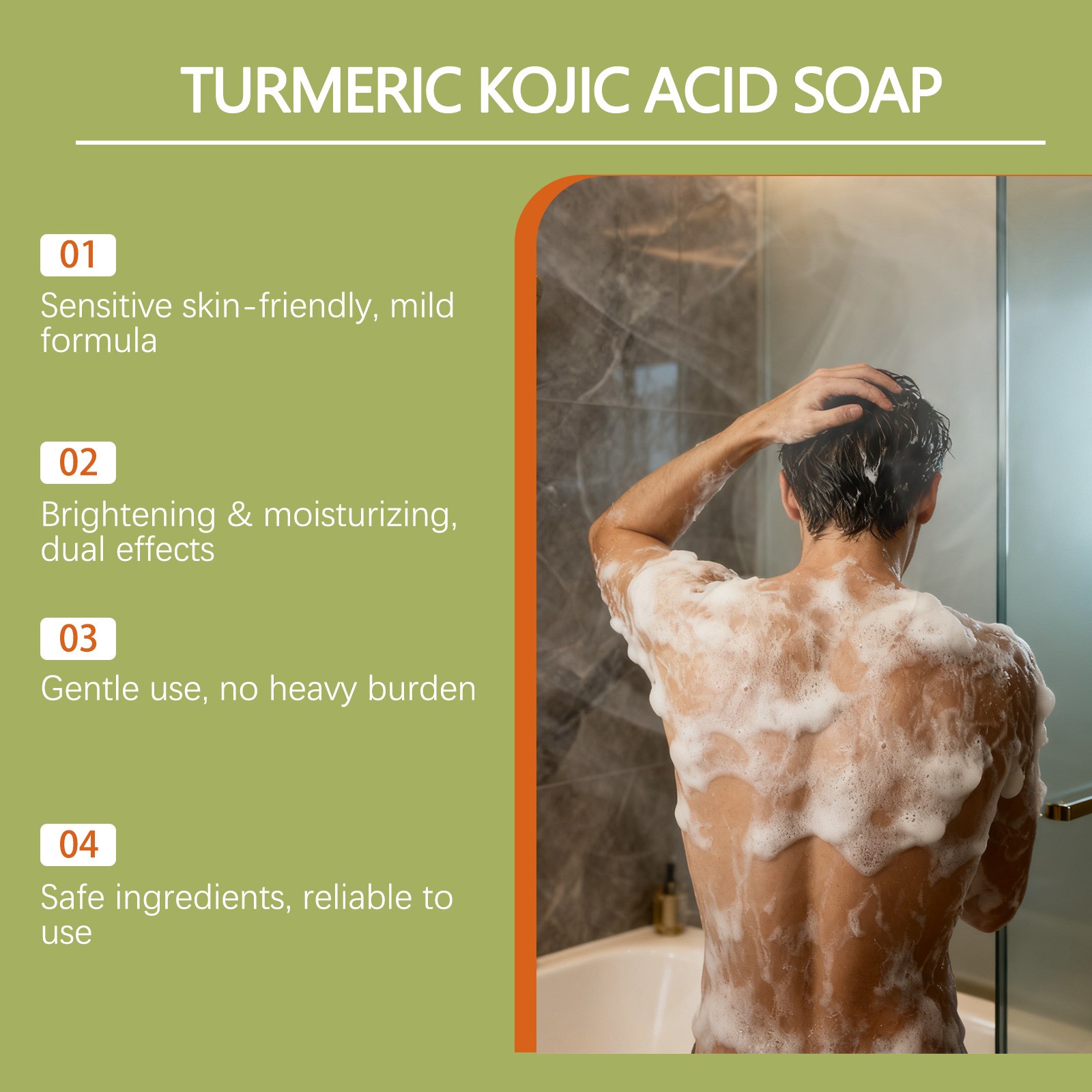OceAura Turmeric Kojic Acid Soap: Deep Cleansing & Skin Brightening