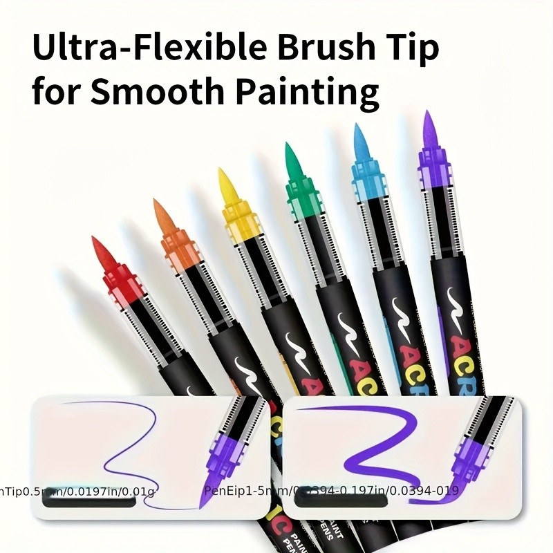 FLYSEA 72-Color Straight Liquid Acrylic Marker Set High-End Stackable Ink Pens for Office, Crafts & Professional Art Painting