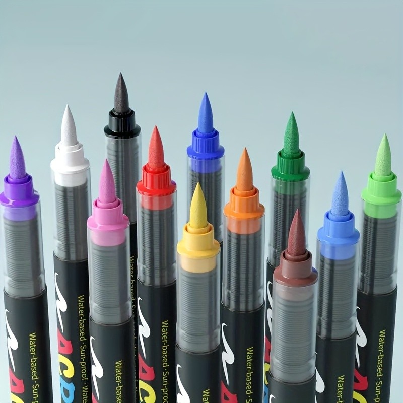 FLYSEA 72-Color Straight Liquid Acrylic Marker Set  High-End Stackable Ink Pens for Office, Crafts & Professional Art Painting