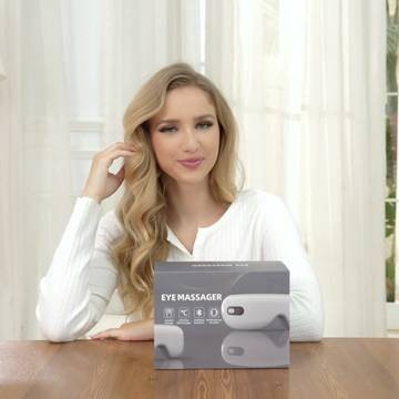 JustEvo Eye Massager  Relaxing Eye Mask with Gentle Music, Warm Therapy & Wireless Comfort