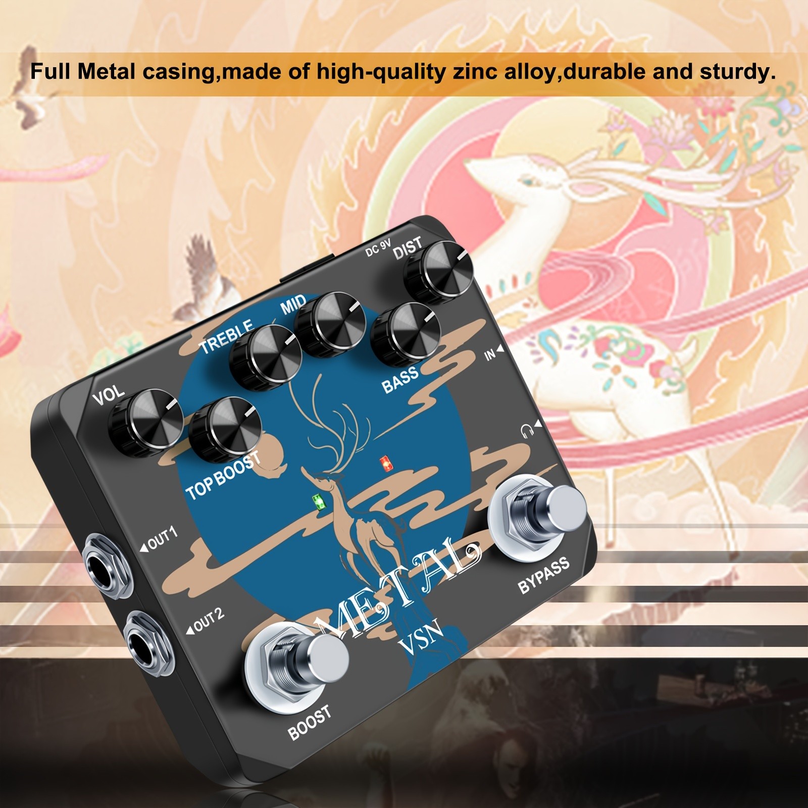 Amuzik Heavy Metal Distortion Guitar Pedal