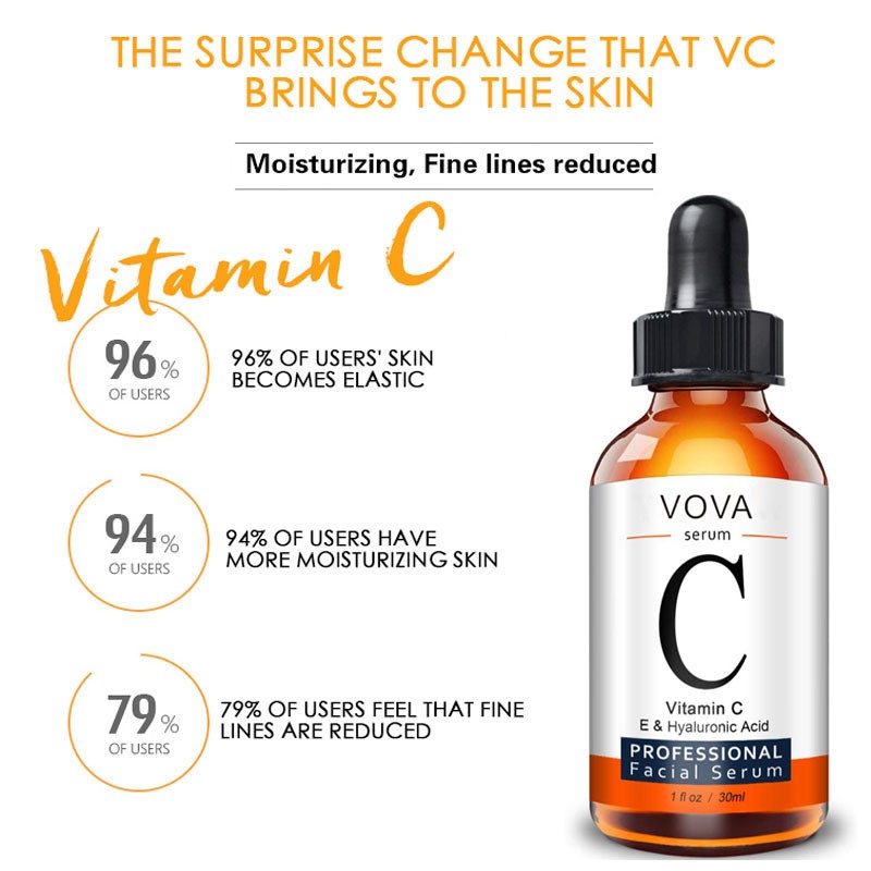 VOVA Vitamin C Serum  Professional Facial Serum for Radiant, Youthful Skin