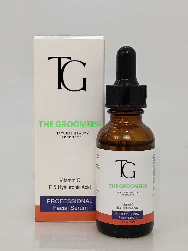 The Groomers Vitamin C & E Hyaluronic Acid Professional Facial Serum