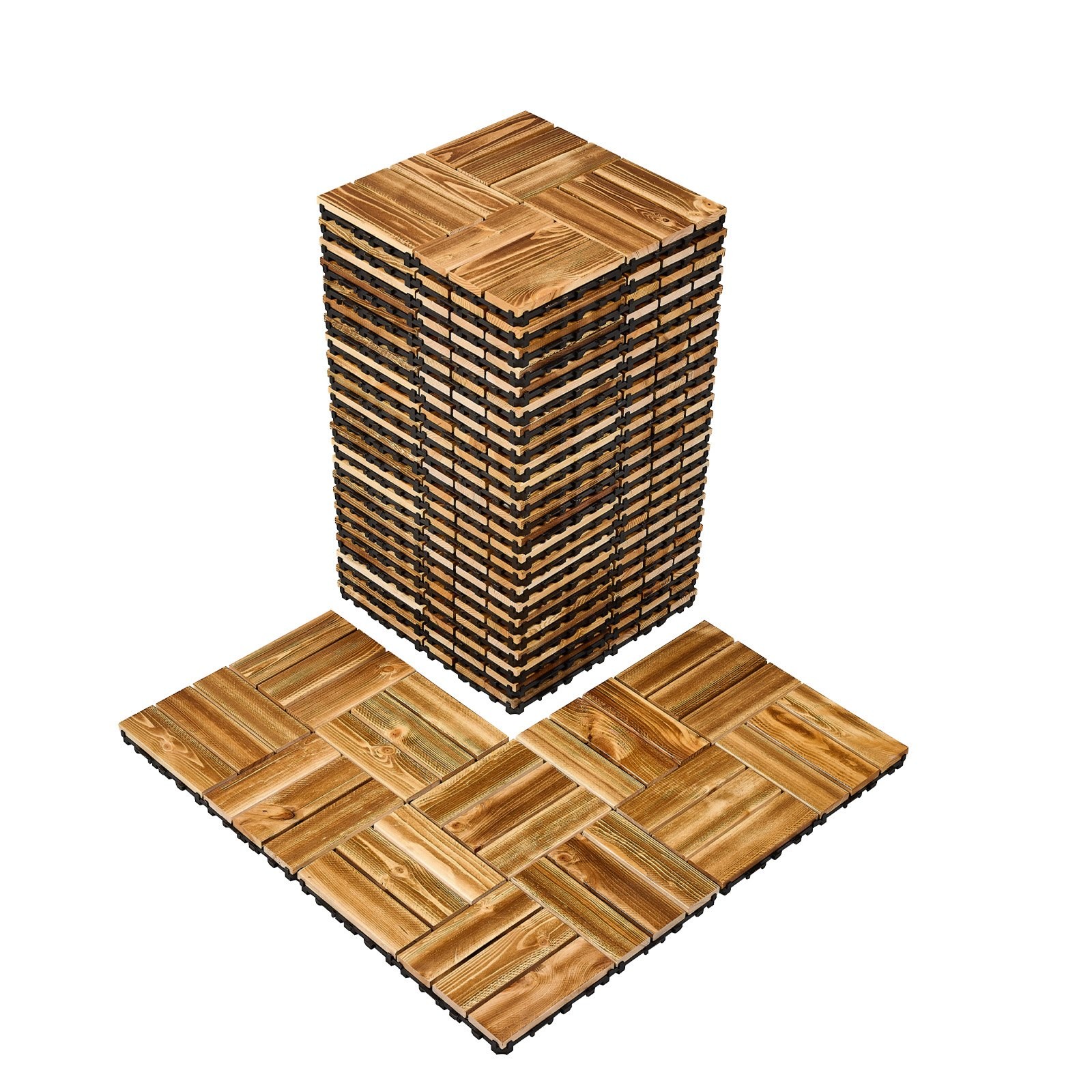 Wood Interlocking Deck Tile