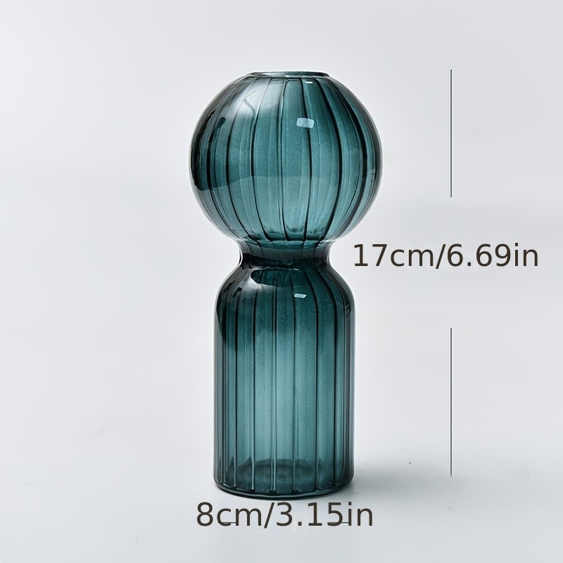 YUMIPLUS Streak Glass Hydroponic Vase  Decorative Flower & Plant Pot for Home, Windows, Parties & Events