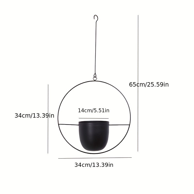 YUMIPLUS Modern Iron Hanging Decorative Vases Minimalist Creative Balcony Planters Set