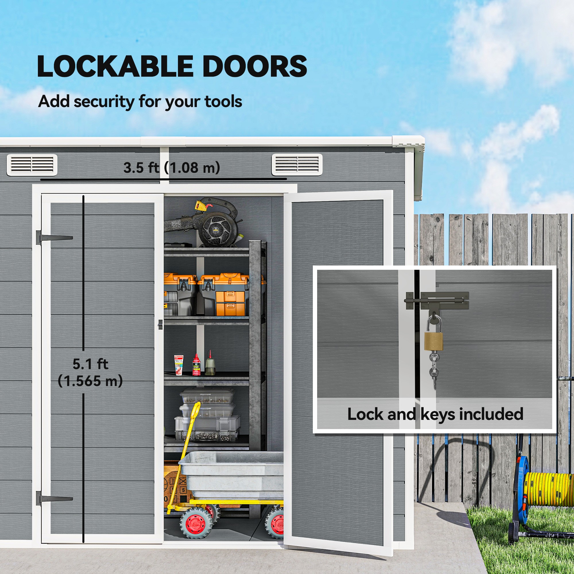 Durable Plastic Shed