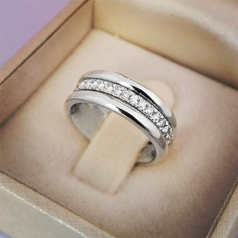 Simple Golden Silver Rhinestones Ring