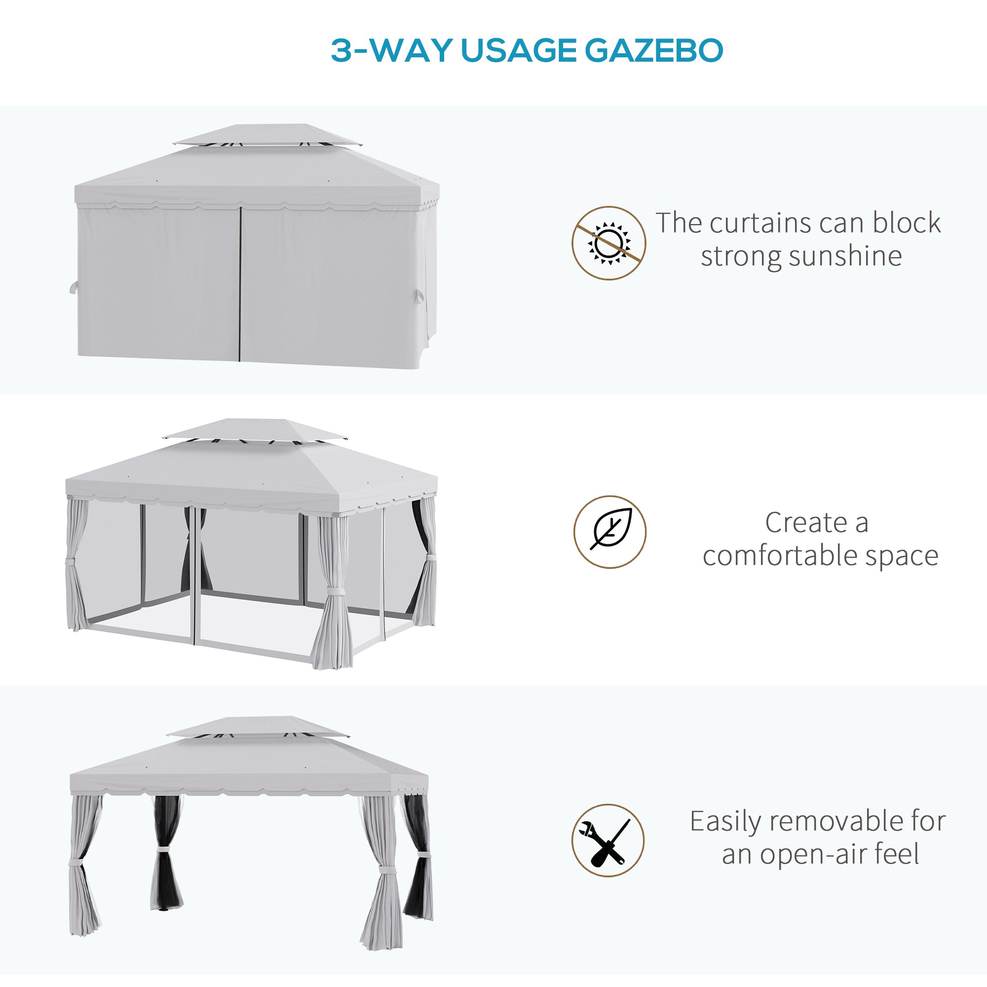 Gazebo with Aluminum Frame