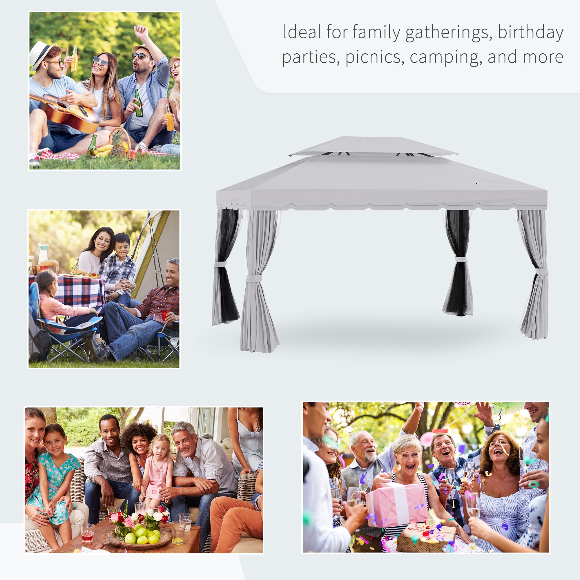 Gazebo with Aluminum Frame