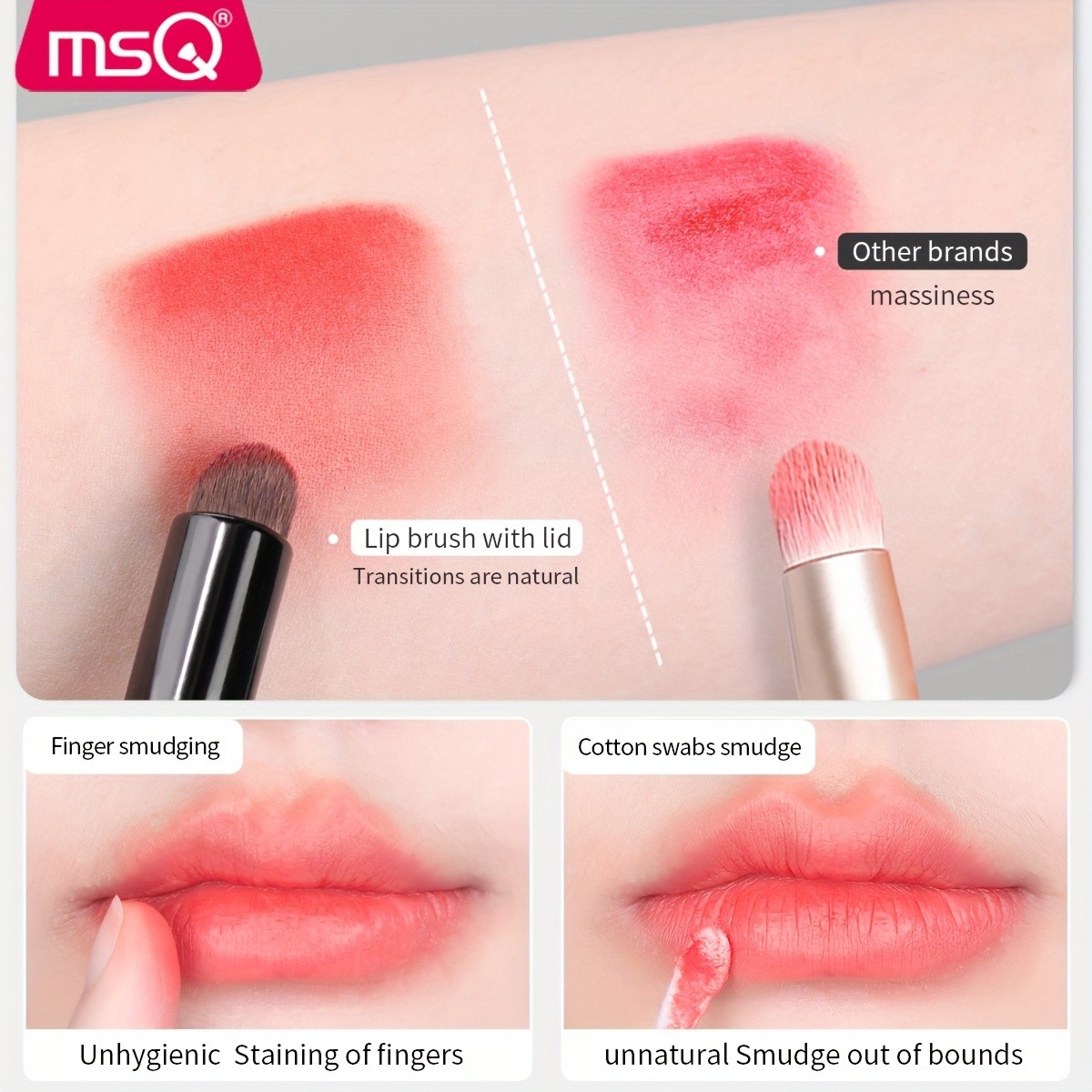 MSQ Mini Lip Brush with Lid