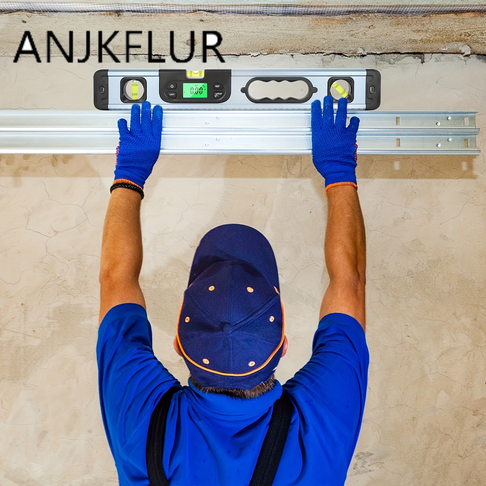ANJKFLUR Heavy-Duty Digital Level Ruler Inclinometer Protractor