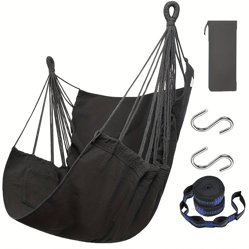 Hammock Chair Set Complete Comfort System with Premium Straps & Cushions
