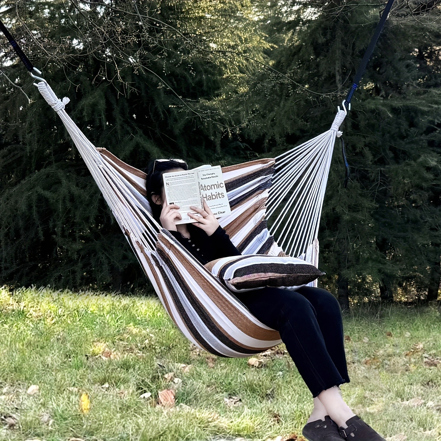 Hammock Chair Set Complete Comfort System with Premium Straps & Cushions