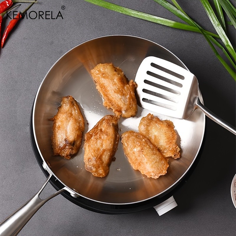 KEMORELA Nonstick Frying Pan 304 Stainless Steel Easy-Clean Skillet for Eggs, Omelettes & Everyday Cooking