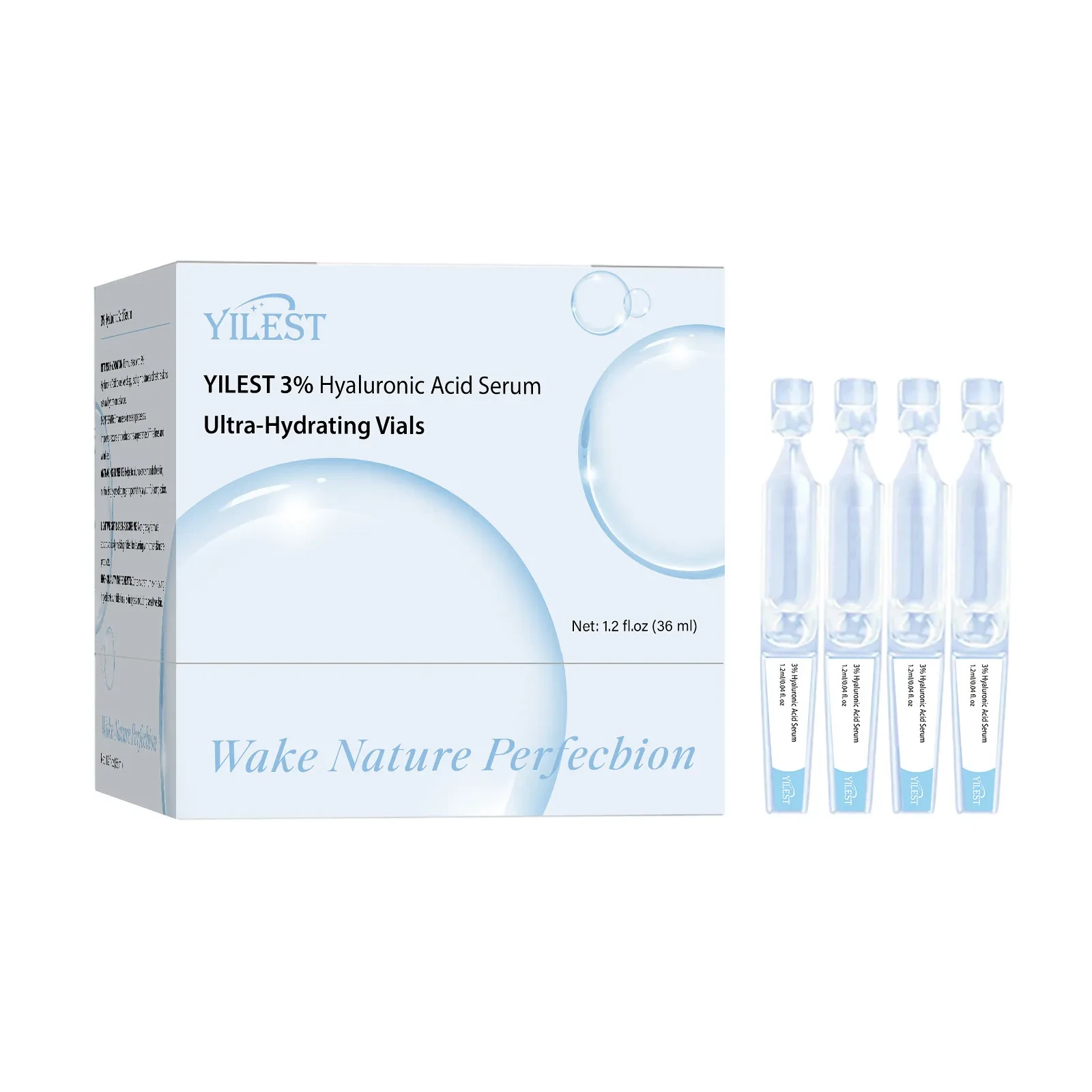 Yilest Disposable Hyaluronic Acid Soothing Moisturizing Facial Skin Care Fades Wrinkles Repair Pores Brightening Firming