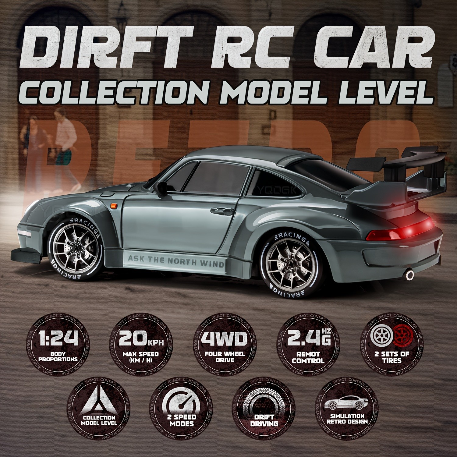 1:24 Scale RC Drift Racing Car  High-Speed Precision with Pro Drift Control