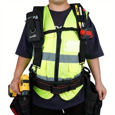 MELOTOUGH Heavy Duty Padded Tool Belt Suspenders for Men Superior Comfort and Support for Heavy-Duty Work