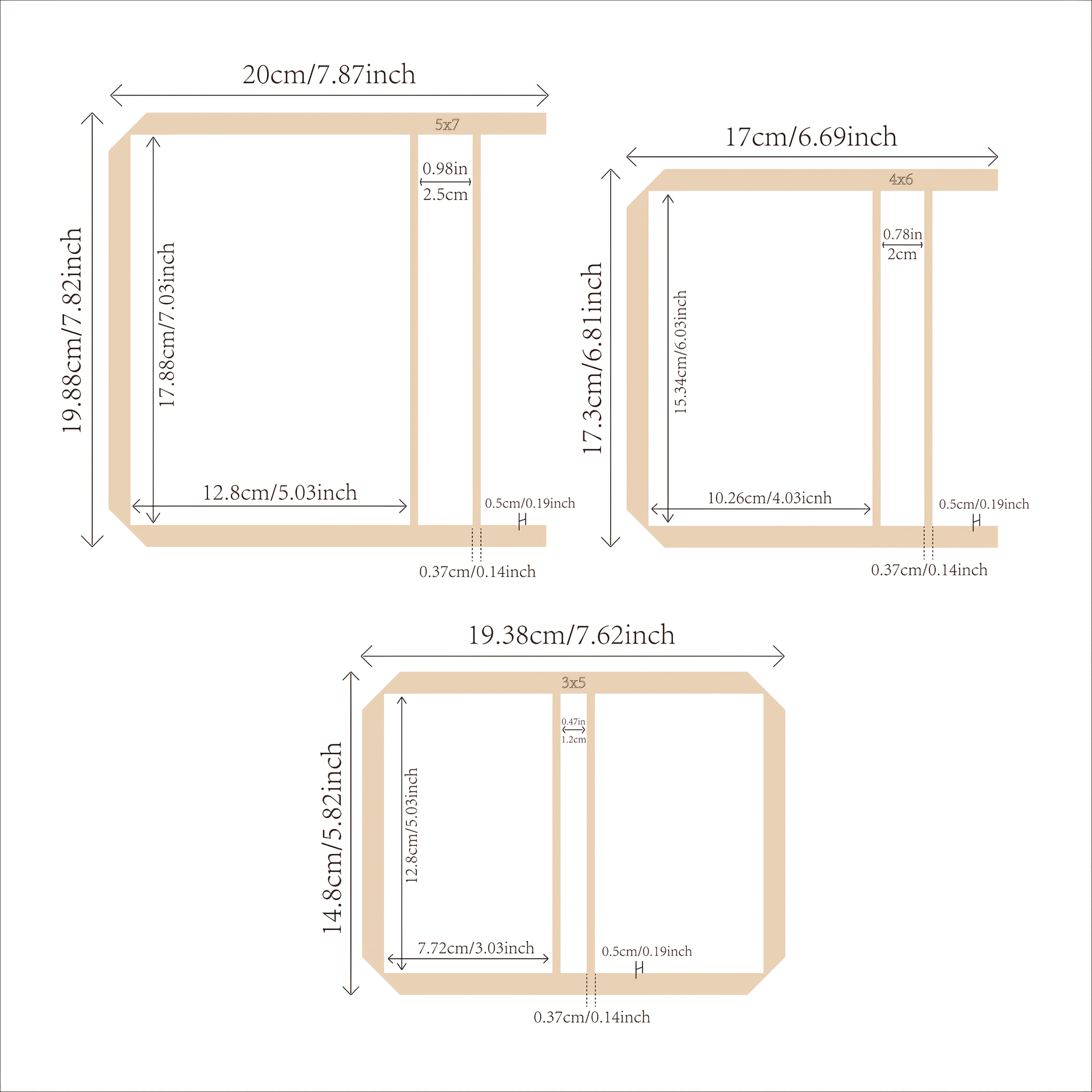 Alinacutle 5pcs Double-Sided Tape & 1pc Squeegee & 3pc Bookbinding Templates