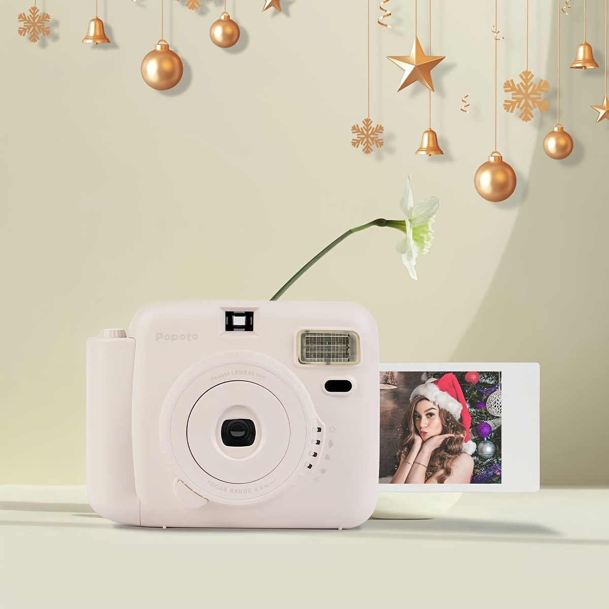 Popoto White Instant Camera for Mini 11/12 Films