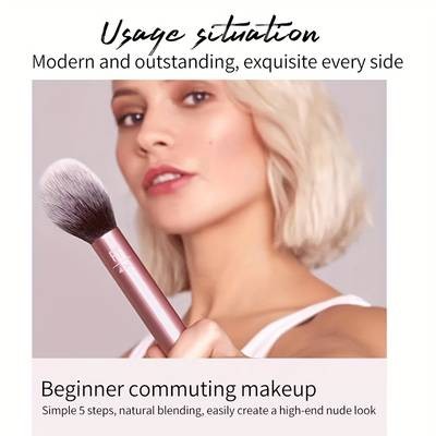Real Techniques Upgraded Face Makeup Brush Set 418  Advanced Daily Face Set Includes Blush Brush  Final Setting Brush  Shadow Brush  Contour Brush