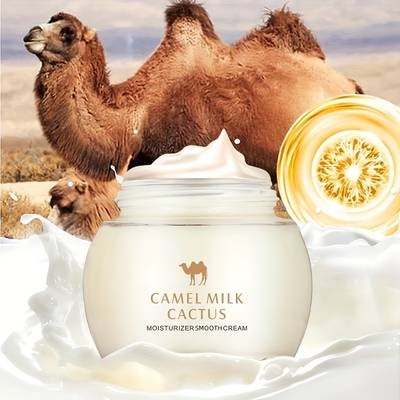 YOZO 4.586oz Camel Milk Cactus Moisturizer  Hydrating & Brightening Face Cream Retinol  Niacinamide  Vitamin E  Hyaluronic Acid  Formaldehyde-Free  Unisex Skincare