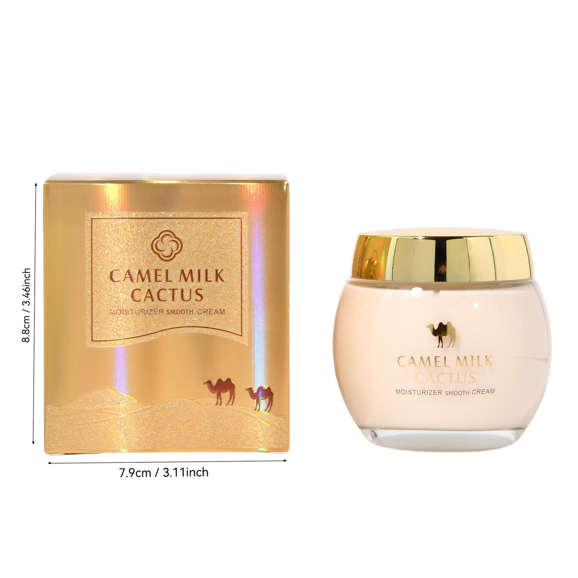YOZO 4.586oz Camel Milk Cactus Moisturizer  Hydrating & Brightening Face Cream Retinol  Niacinamide  Vitamin E  Hyaluronic Acid  Formaldehyde-Free  Unisex Skincare