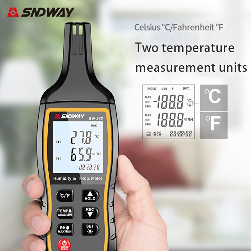 SNDWAY Thermometer and Hygrometer with Dual Display