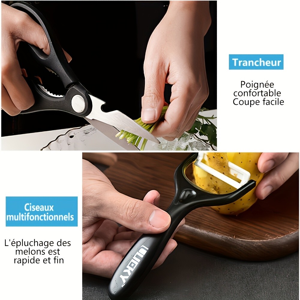 KEPEAK 6pcs Professional & Home Kitchen Knife Set