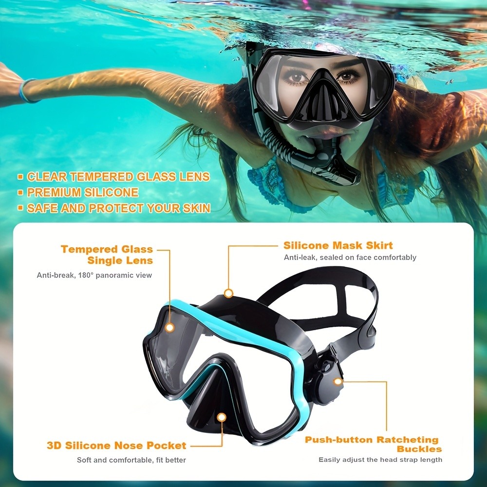 JoyMaySun Snorkeling Mask Breathing Tube Set