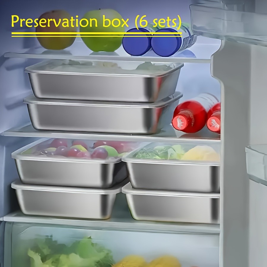 Ever Blooming 3pcs Stainless Steel Food Storage Container Set with Lid
