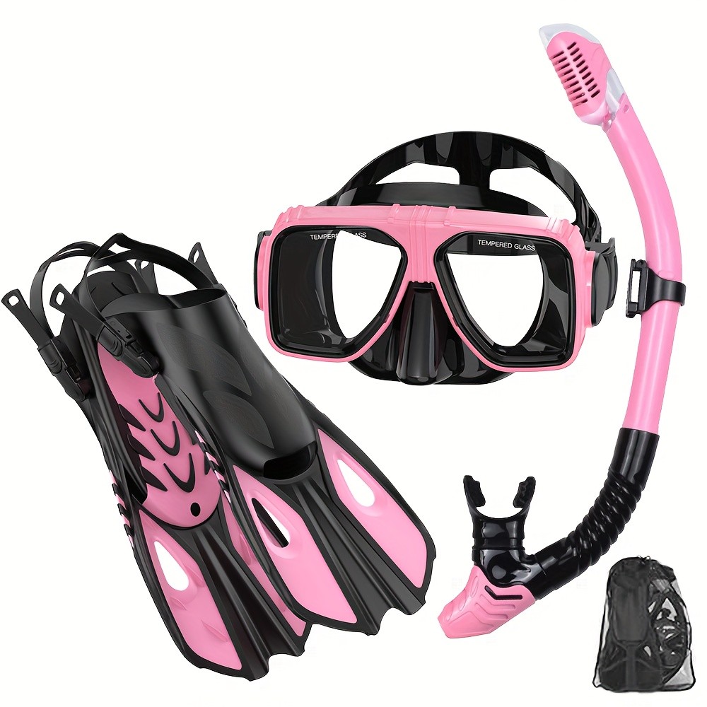 JoyMaySun Snorkeling Mask + Snorkel + Fins Set