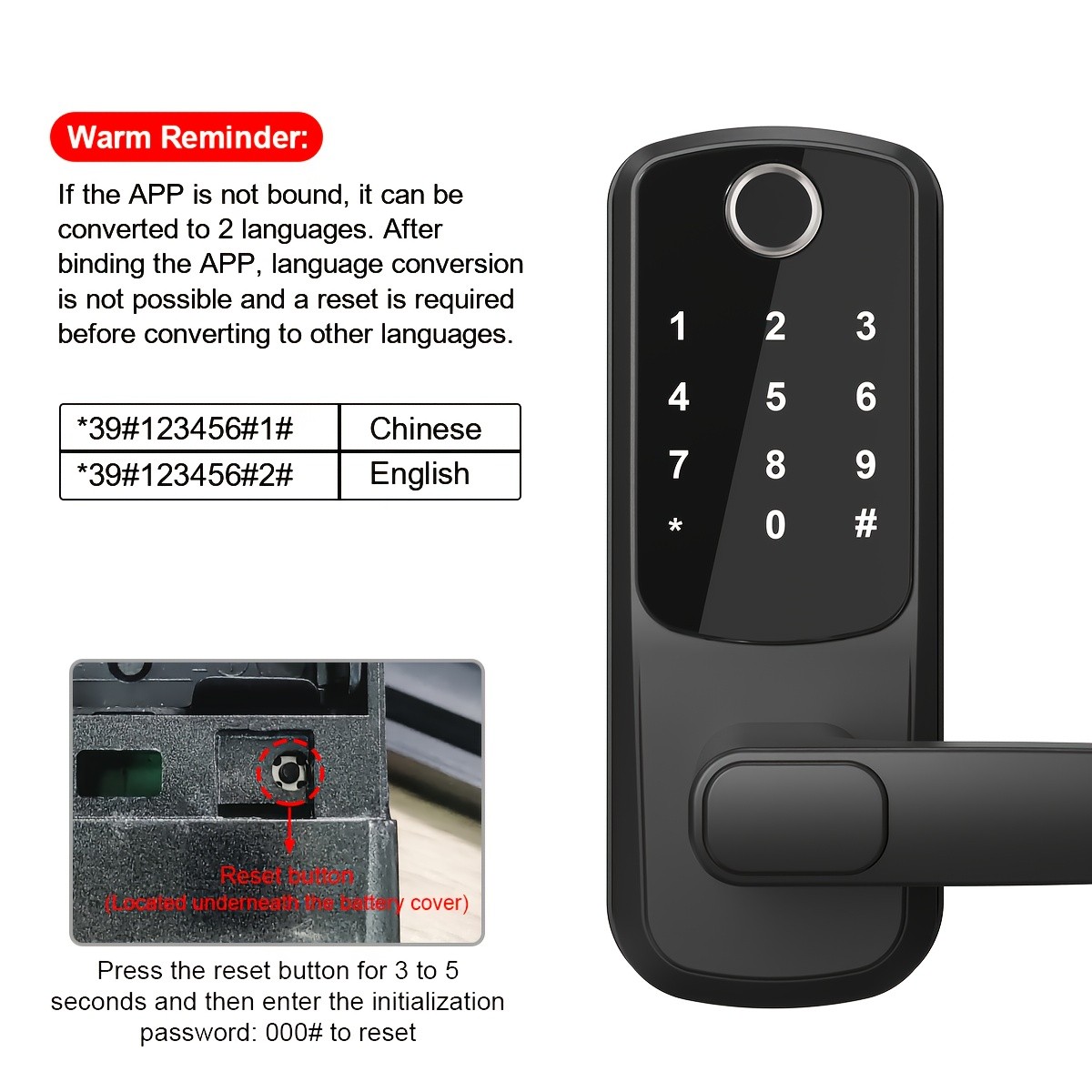 NJTY Smart Door Lock B07