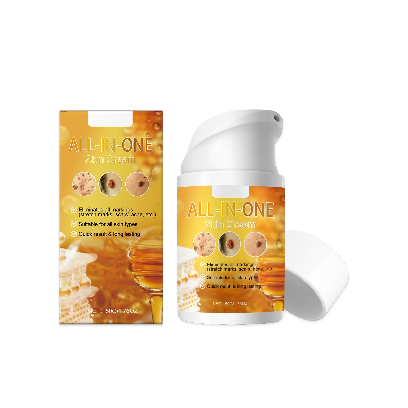 All-In-One Skin Cream Eliminate Scars, Stretch Marks, and Acne