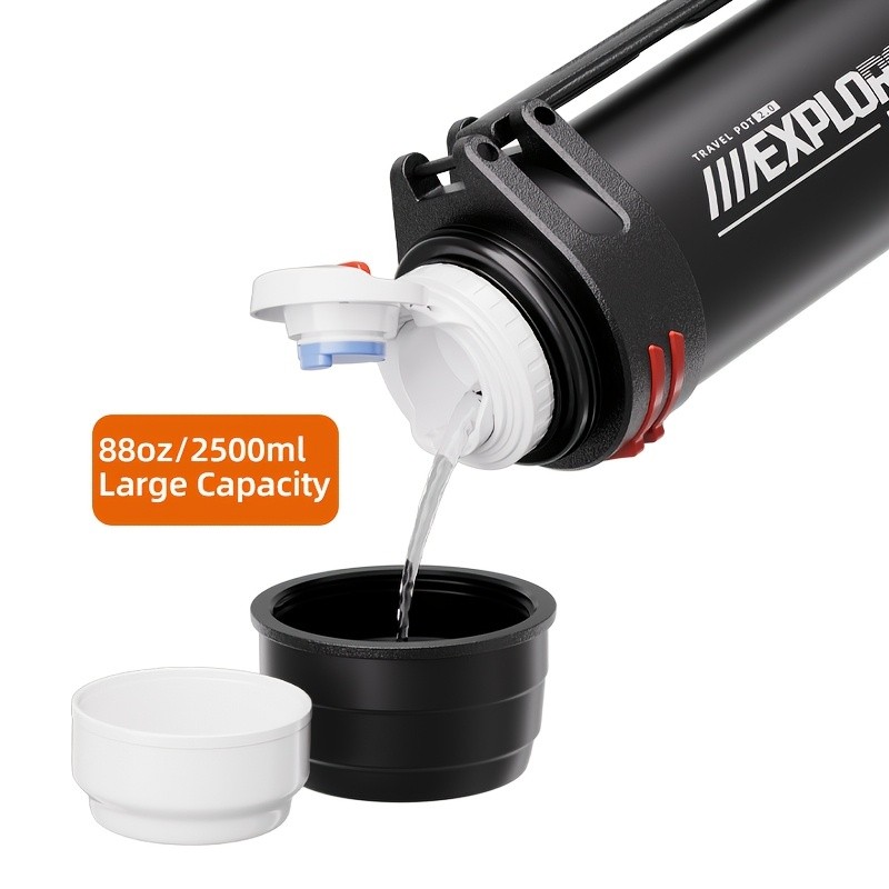 nRMEi Colorful Kettle & 2000ml Double Lid Stainless Steel Water Bottle