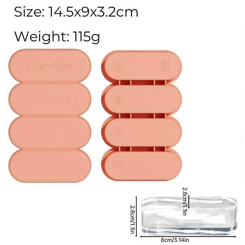 iWhale Silicone Ice Cube Tray with Lid  Flexible, Easy-Release 4-Mold Design for Perfect Ice Every Time