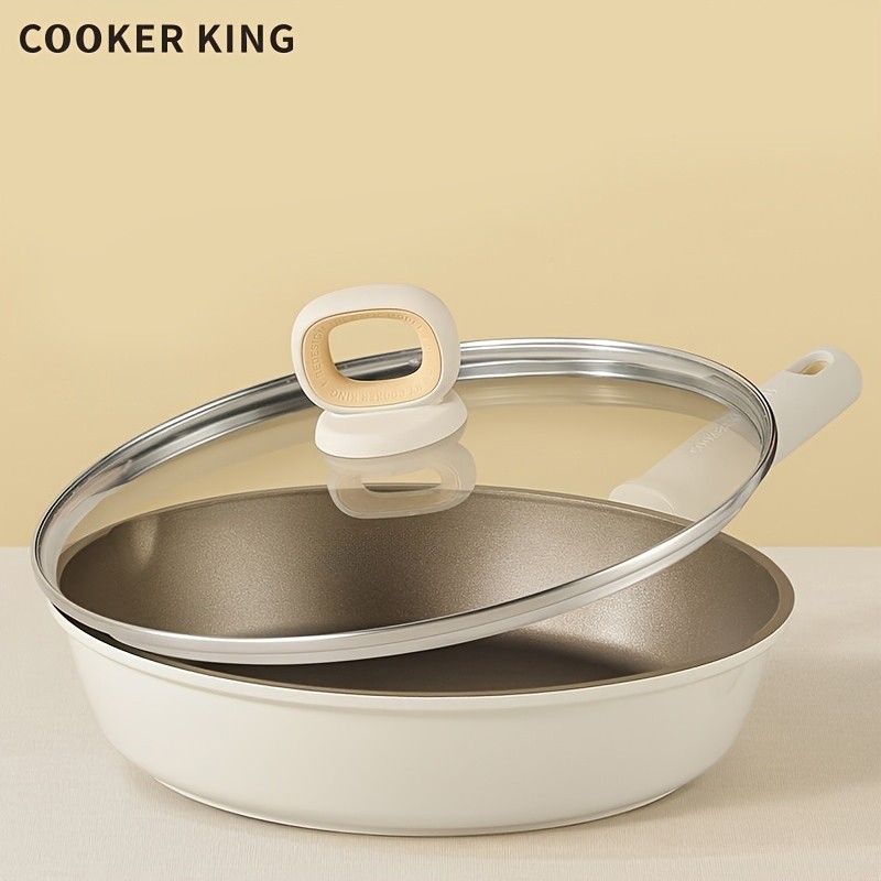 COOKER KING Non-Stick Titanium Coating Frying Pan with Lid Healthy, PFOA-Free Cooking for All NZ Cooktops