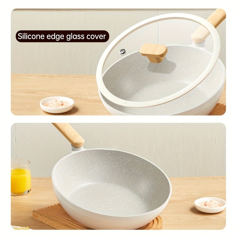 COOKER KING 30cm Non-Stick Wok Pan with Glass Lid Restaurant-Grade, Non-Toxic & Compatible with All NZ Cooktops