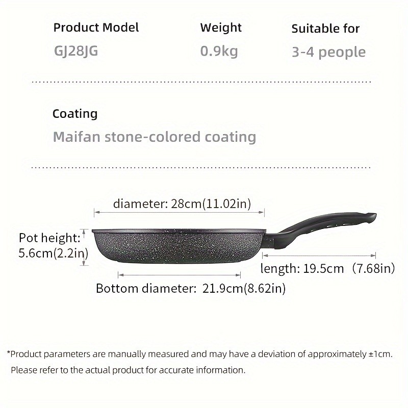 COOKER KING Nonstick Frying Pan Non-Toxic, PFOA-Free Cooking with Heat-Resistant Handle for All NZ Cooktops
