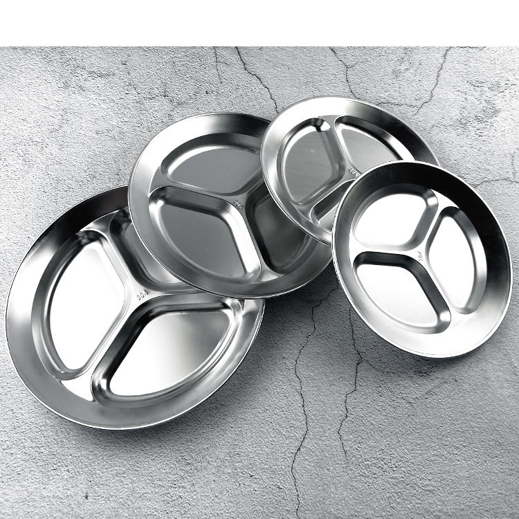 Stainless Steel Round Snack Plate