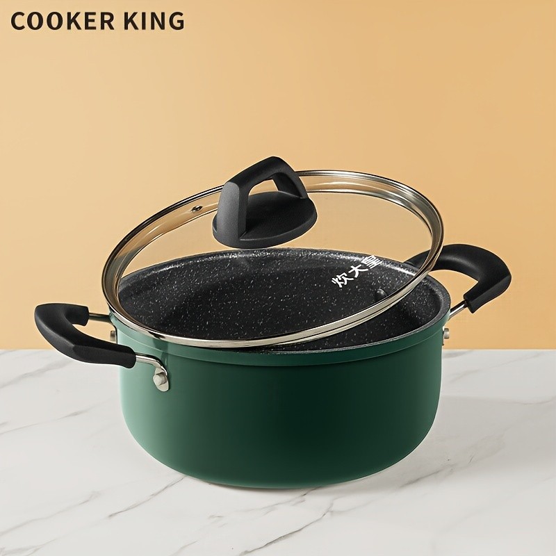 COOKER KING 22cm Non-Stick Saucepan with Glass Lid Multi-Purpose, PFOA-Free Stew Pot for Soup, Noodles & Everyday NZ Cooking