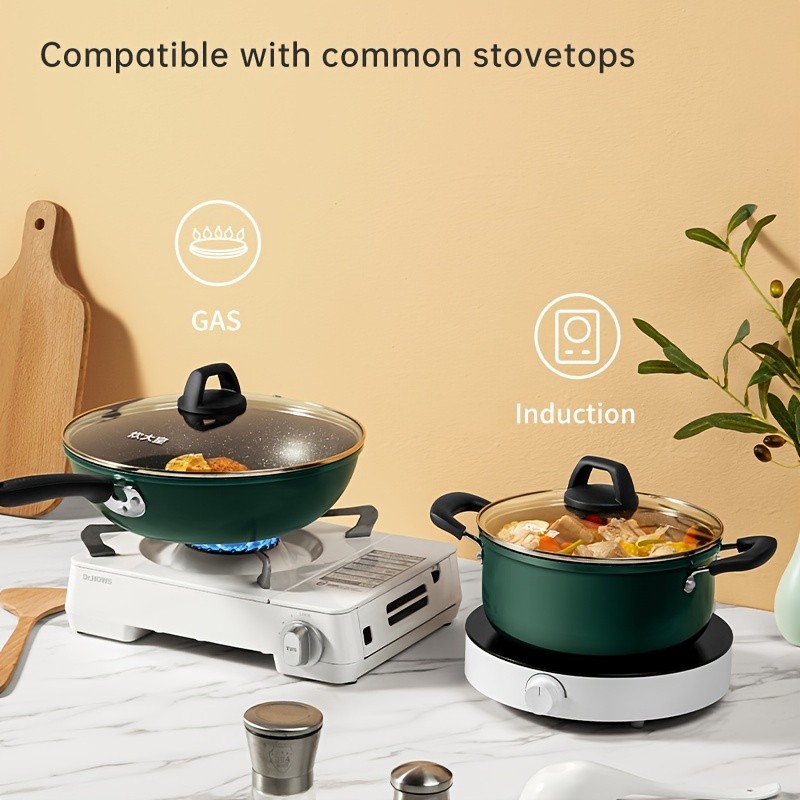 COOKER KING 22cm Non-Stick Saucepan with Glass Lid Multi-Purpose, PFOA-Free Stew Pot for Soup, Noodles & Everyday NZ Cooking