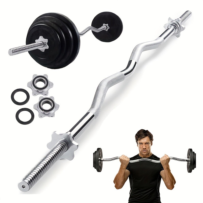 1.2m/47" Heavy Duty Curl Weight Lifting Bar Build Stronger Arms with Precision