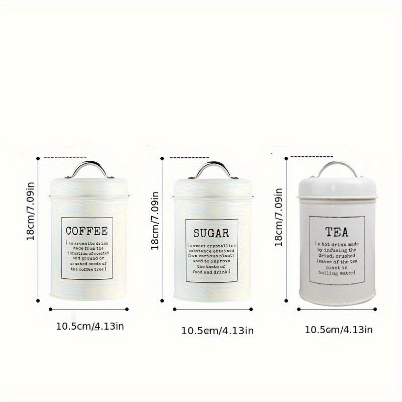 NYKA INMAN 3pcs Vintage Kitchen Storage Canisters