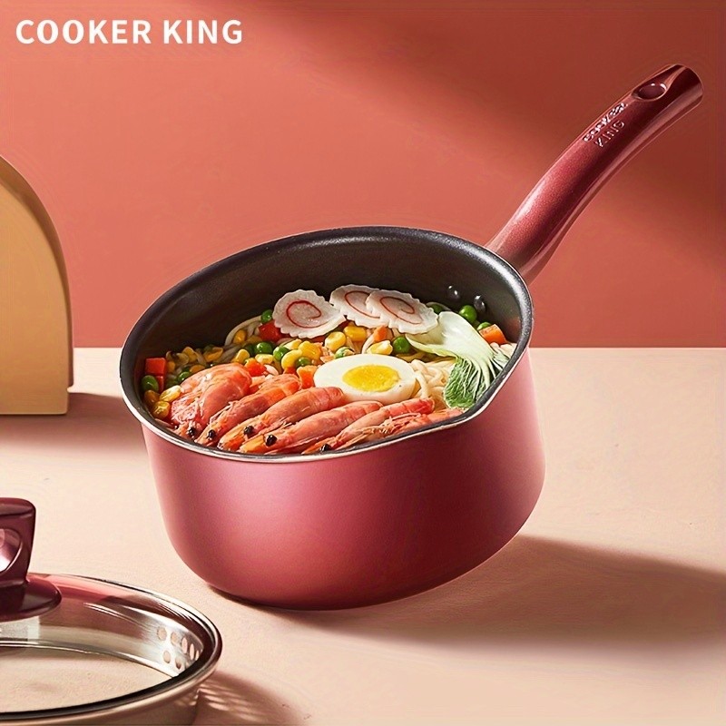 COOKER KING 2.1QT Nonstick Saucepan with Glass Lid Safe, Even-Heating Daily Pot for All NZ Cooktops