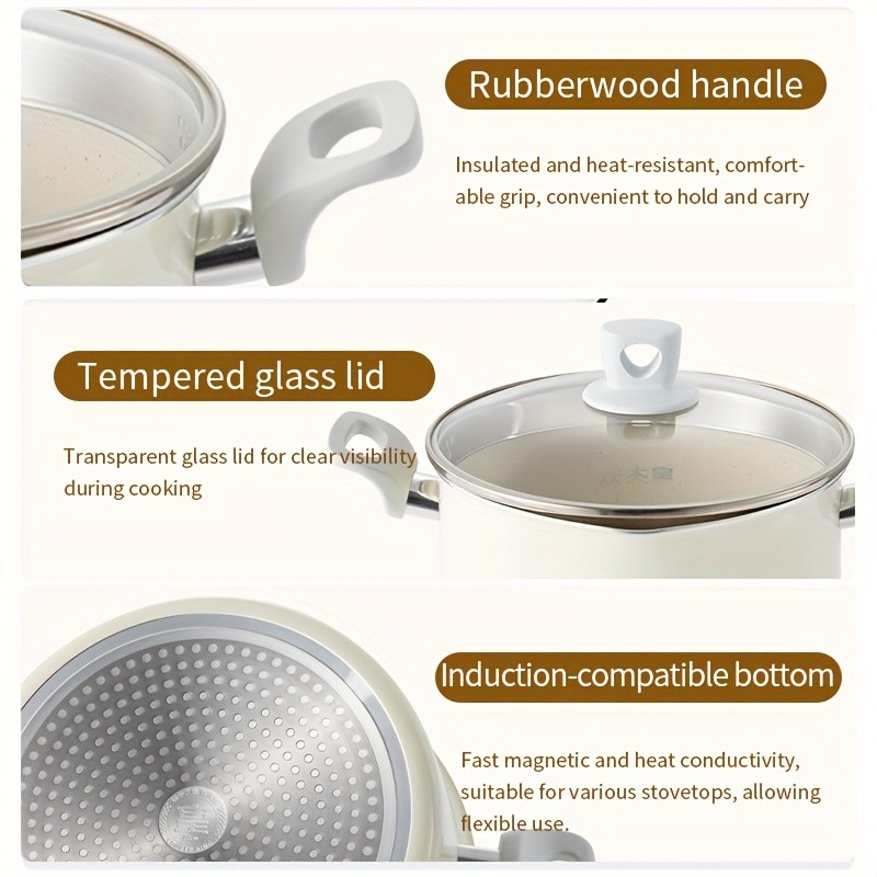 COOKER KING 3.8L Everyday Nonstick Stock Pot with Glass Lid  PFOA-Free Family Cooker for All NZ Cooktops