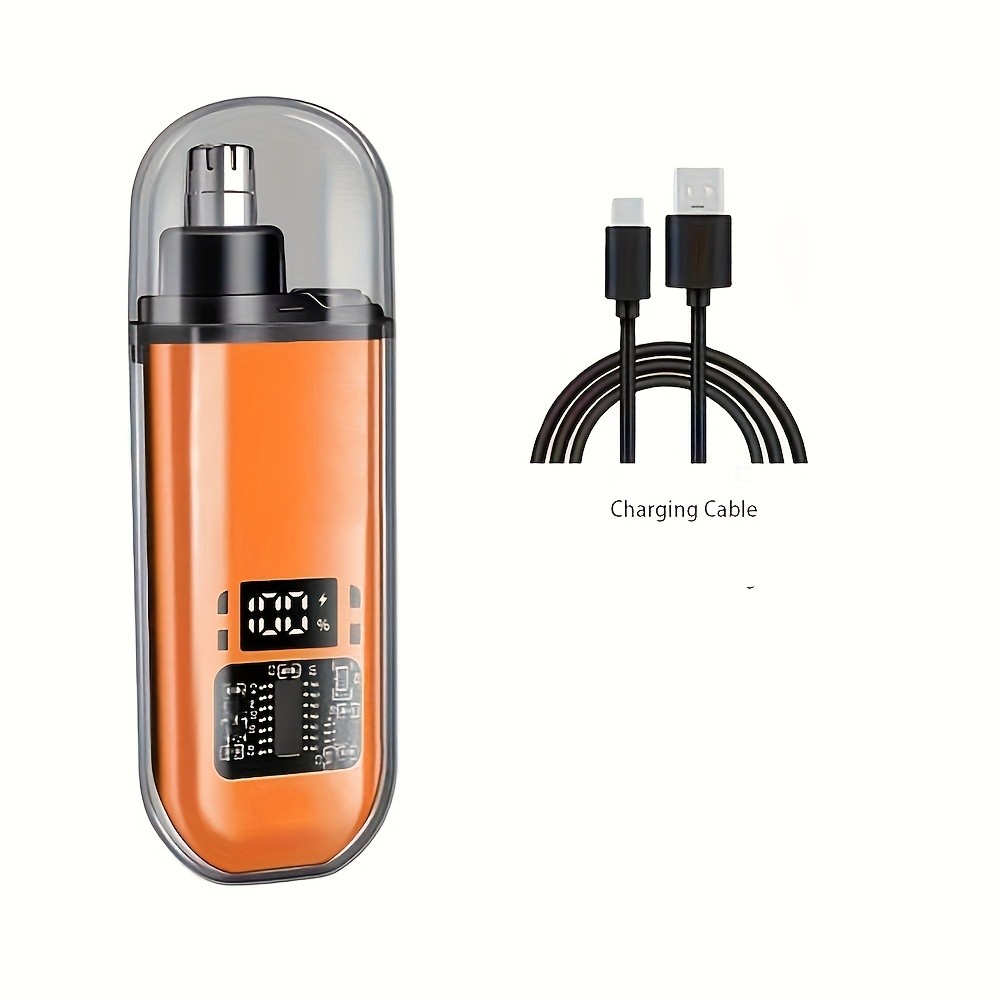 FEIYBA Mini USB Nose Hair Trimmer Compact, Stylish & Cordless Grooming for Men and Women