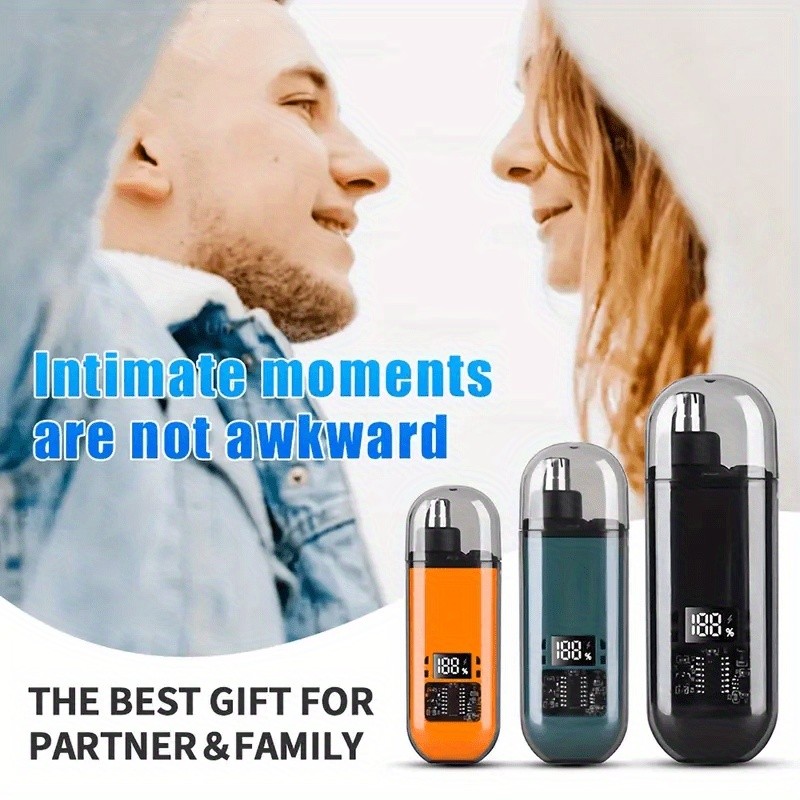 FEIYBA Mini USB Nose Hair Trimmer Compact, Stylish & Cordless Grooming for Men and Women
